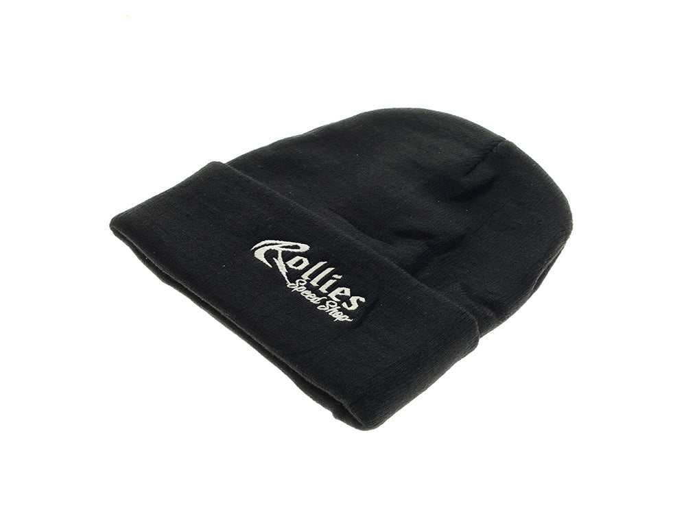 Rollies Beanie with Traditional Logo – Black