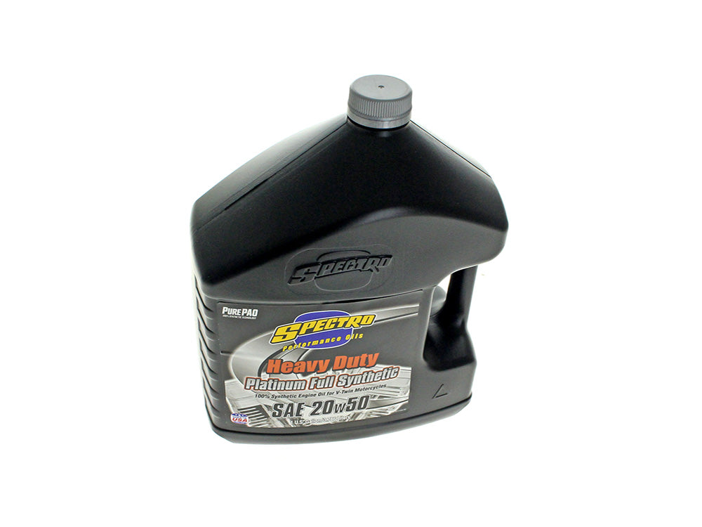 Heavy Duty Platinum Full Synthetic Engine Oil - 20w50 1 Gallon Bottle (3.786ltr) - Fits Big Twin 1984up – Spectro Oils
