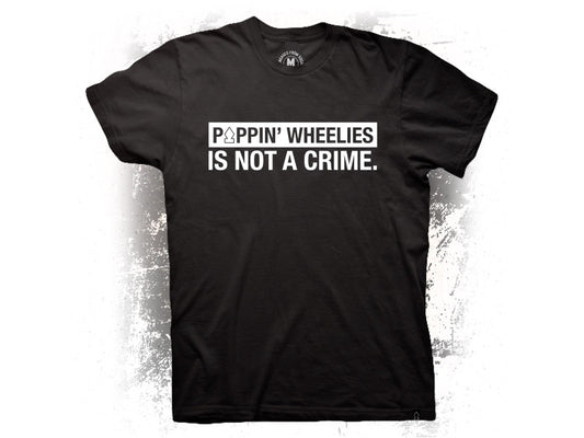 Crooked Clubhouse - Poppin Wheelies - Short Sleeve Tee - Black