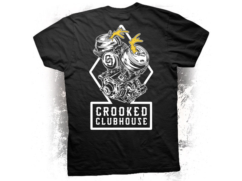 Crooked Clubhouse - Beer Run - Short Sleeve Tee - Black