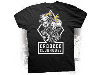 Crooked Clubhouse - Beer Run - Short Sleeve Tee - Black