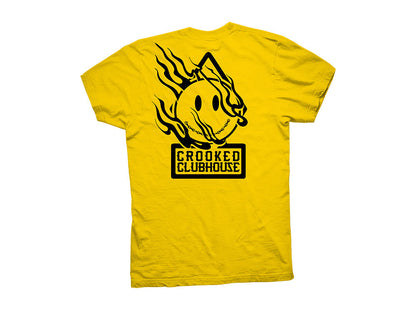 Crooked Clubhouse - Happy Short Sleeve Tee - Yellow