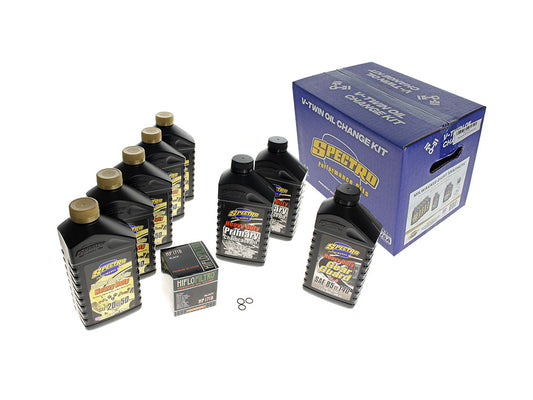 Oil Change Service Kit with Synthetic Heavy Duty Engine Oil - Fits Milwaukee-Eight 2017up – Spectro Oils