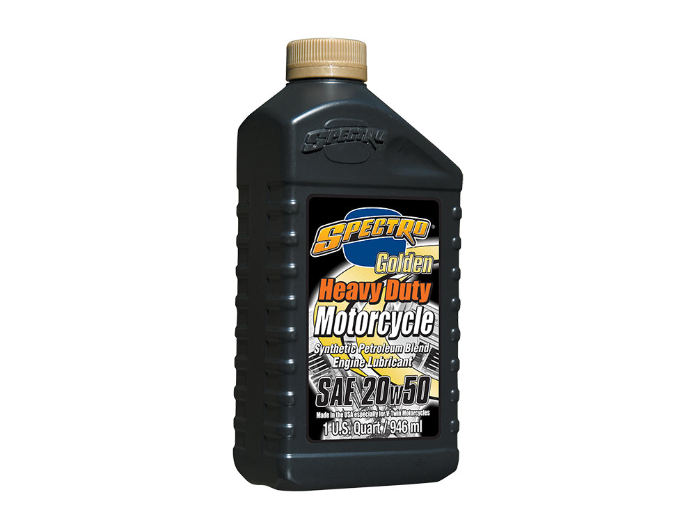 Heavy Duty Golden Semi-Synthetic Engine Oil - 20w50 1 Quart Bottle (946ml) - Fits Big Twin 1984up – Spectro Oils