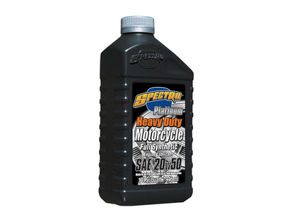 Heavy Duty Platinum Full Synthetic Engine Oil - 20w50 1 Quart Bottle (946ml) - Fits Big Twin 1984up – Spectro Oils