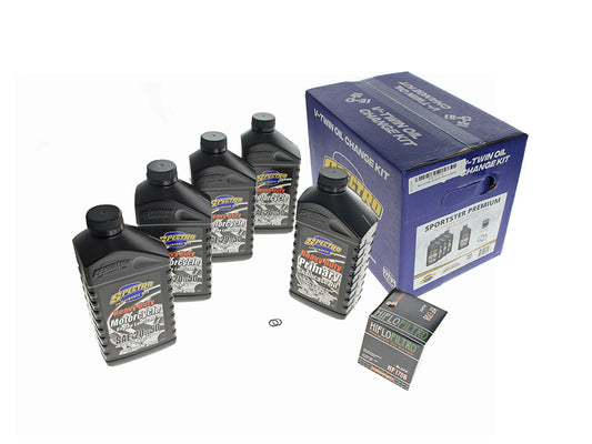 Oil Change Service Kit with Premium Heavy Duty Engine Oil - Fits Sportster 1984-2021 – Spectro Oils