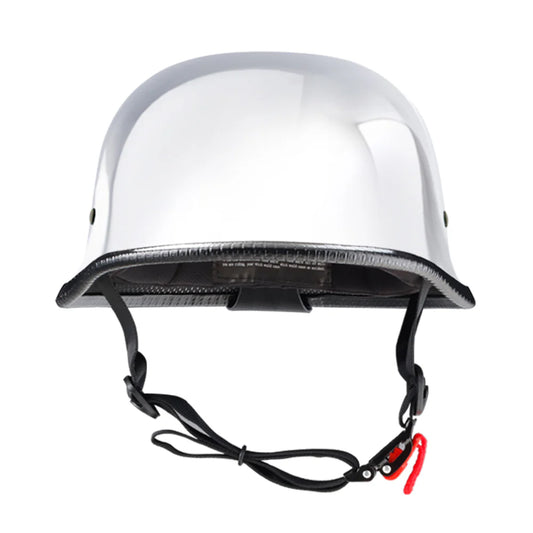 German Style Mayan Half Helmet - Chrome