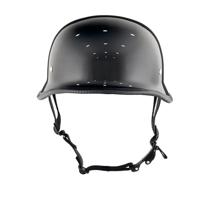 German Style Mayan Half Helmet - Gloss Black