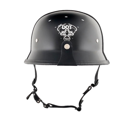 German Style Mayan Half Helmet - Gloss Black