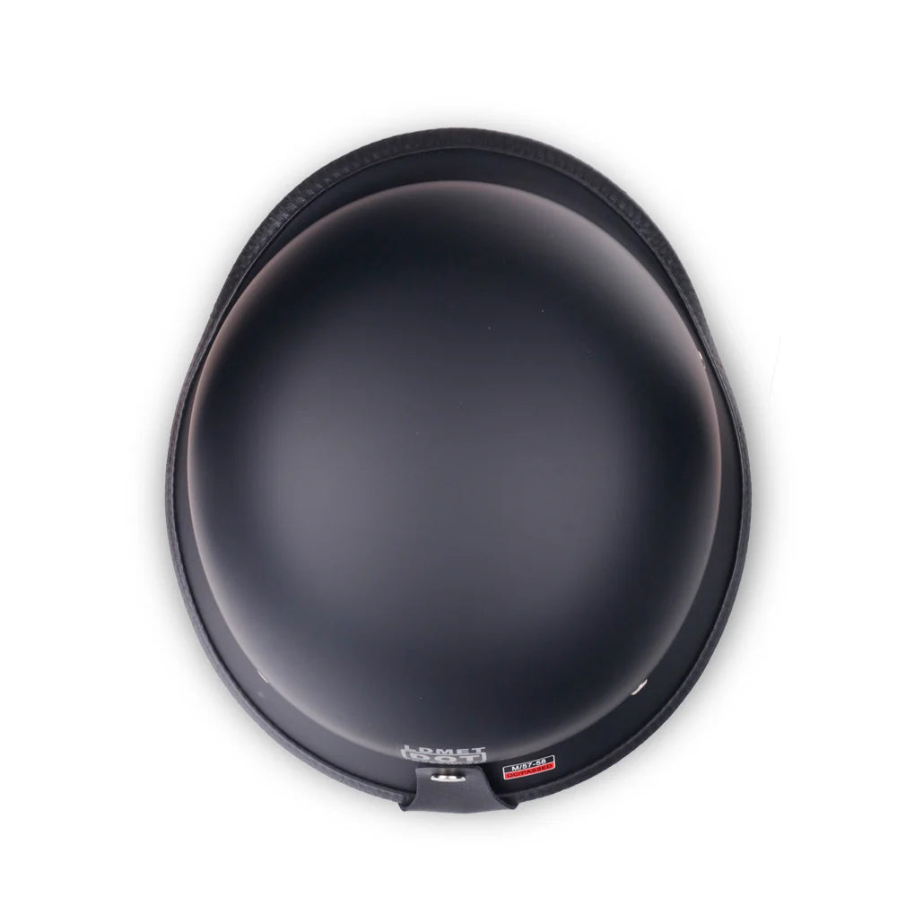 German Style Mayan Half Helmet - Matte Black